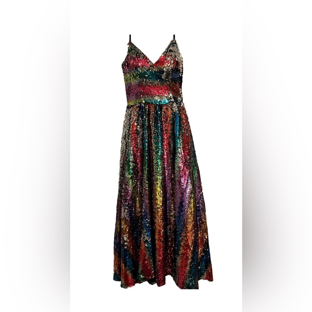 Rainbow Sequin Formal Party, Prom or Any Fun Fancy Occasion.
